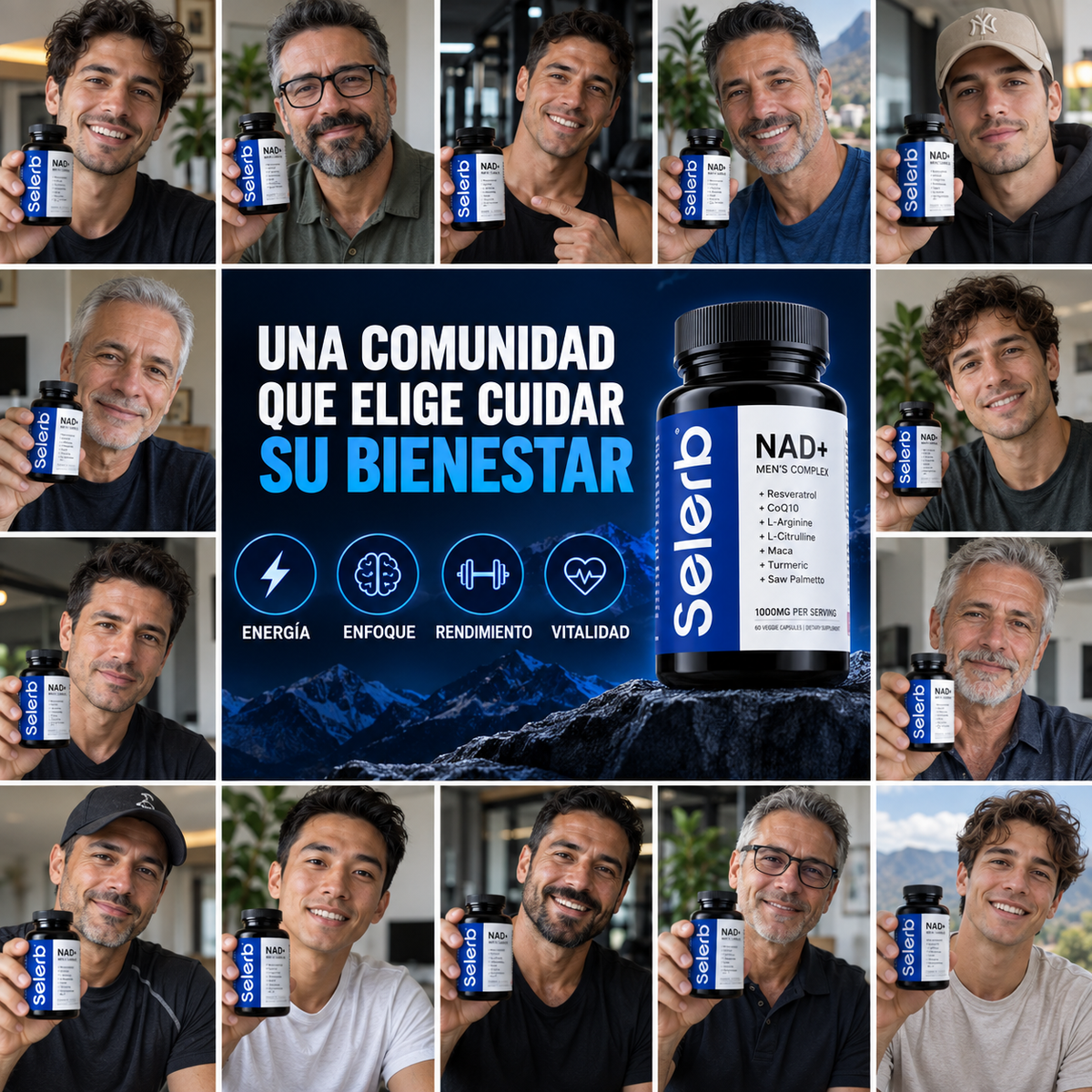 Selerb NAD+ 2x1 Aumenta tu rendimiento desde el 1 dia