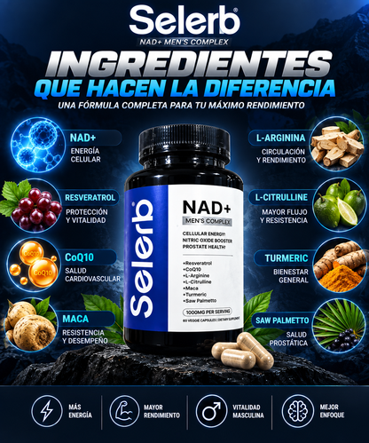 Selerb NAD+ 2x1 Aumenta tu rendimiento desde el 1 dia