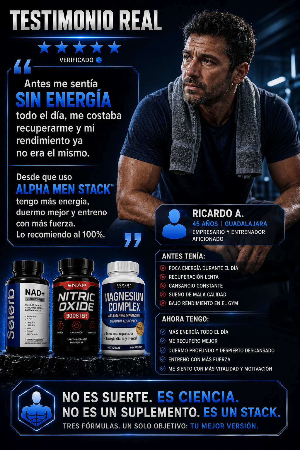 🔥 ALPHA MEN STACK™SELERB NAD MEN +NITRIC OXIDE+ MAGNESIO COMPLEX💊