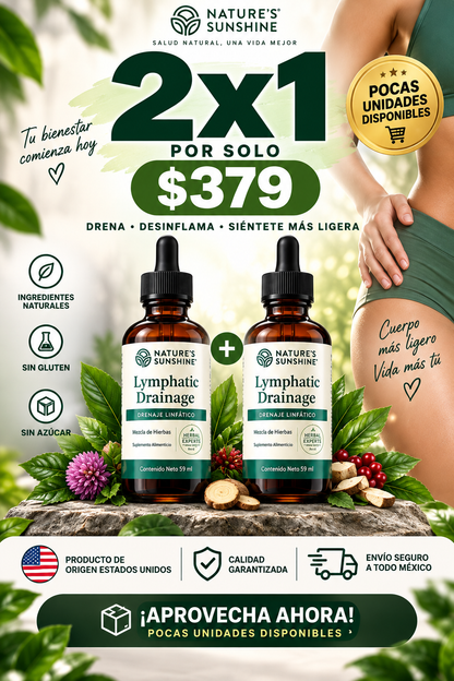 🏆 Drenaje Linfático Natures Sunshine® Original | 2X1 🔥