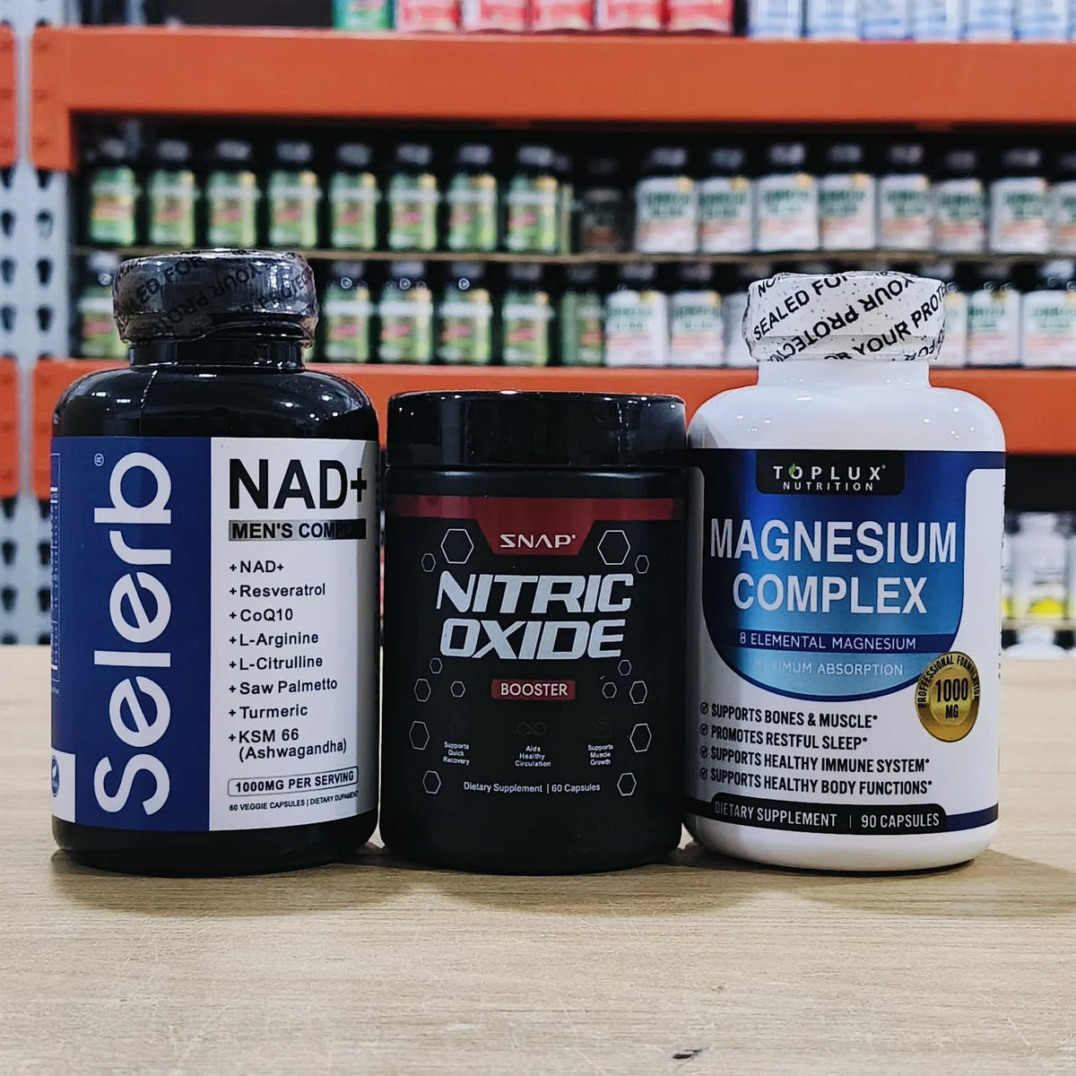 🔥 ALPHA MEN STACK™SELERB NAD MEN +NITRIC OXIDE+ MAGNESIO COMPLEX💊